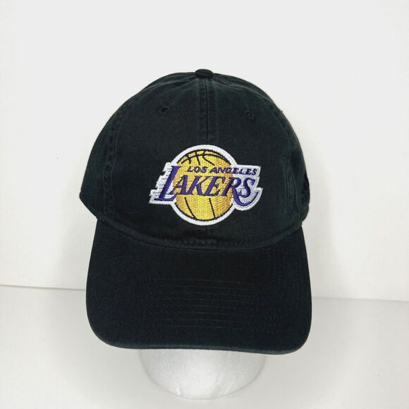 NBA Los Angeles Lakers Adidas LA Faded Black Hat Adjustable Basketball NEW - Picture 1 of 8